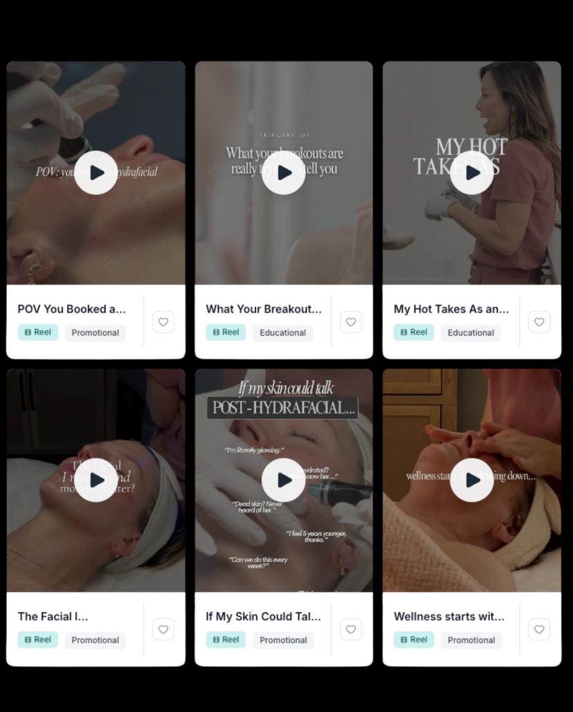 Trending reels for estheticians