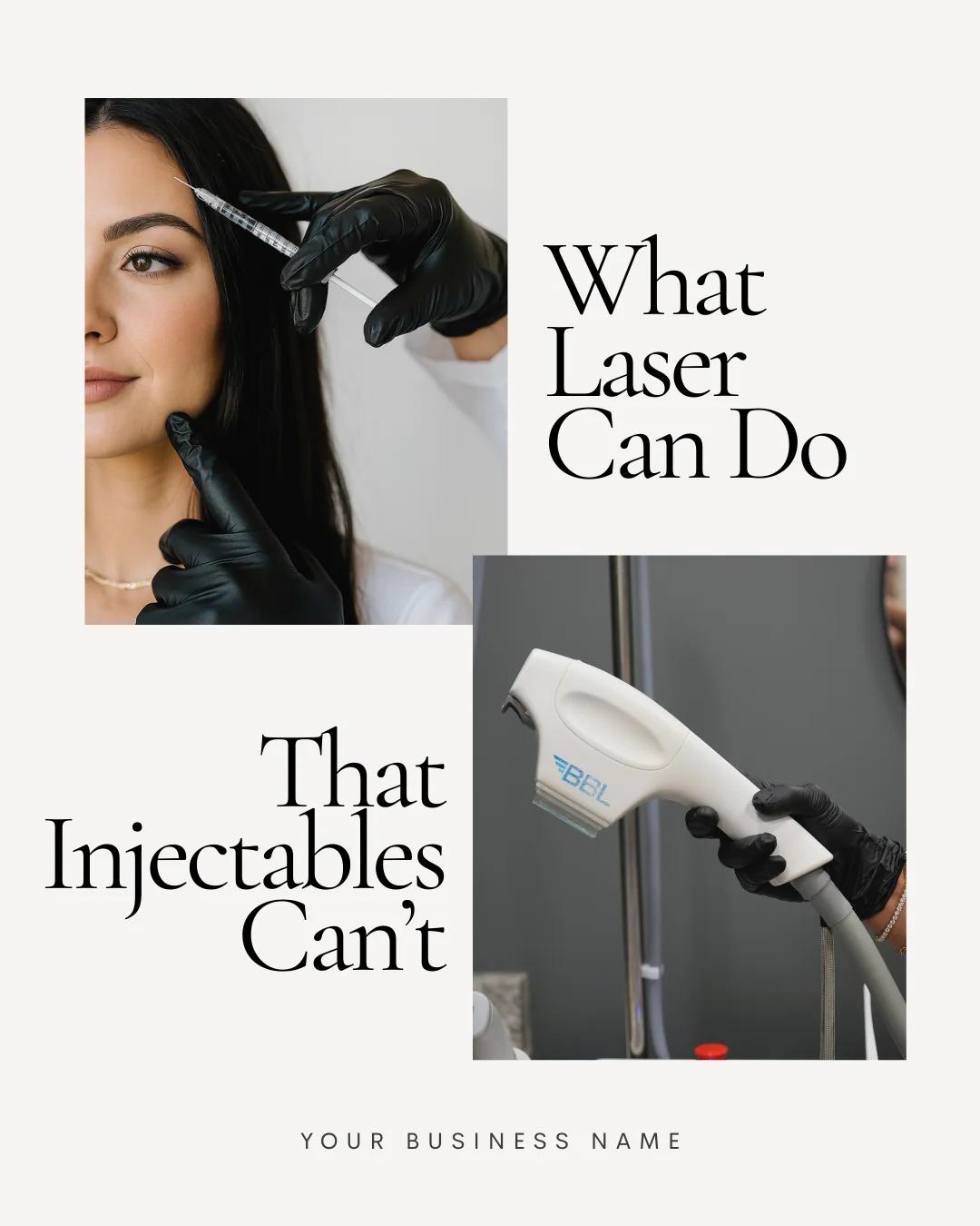 Med spa template — what laser can do that injectables cannot