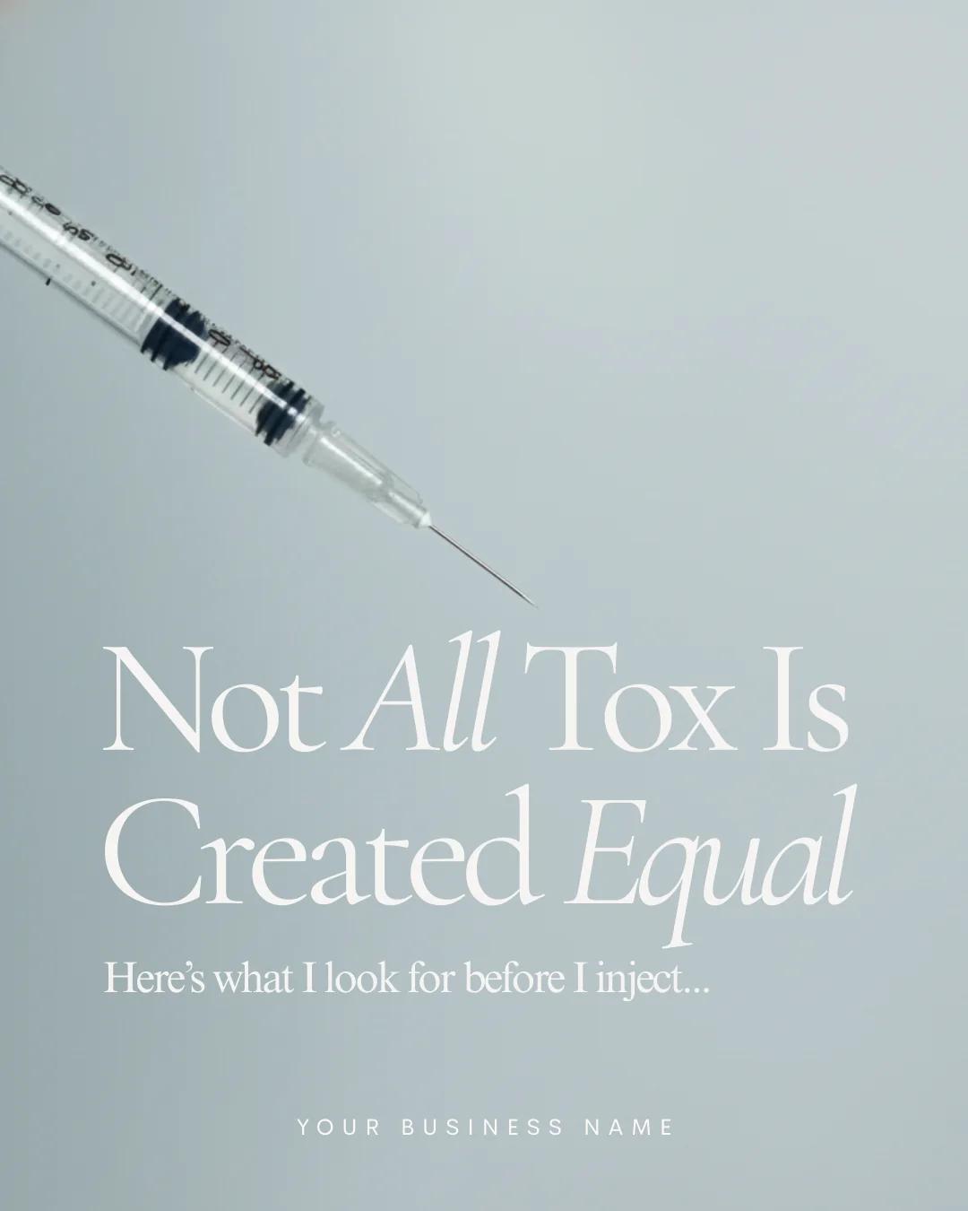 Injector template — not all tox is created equal